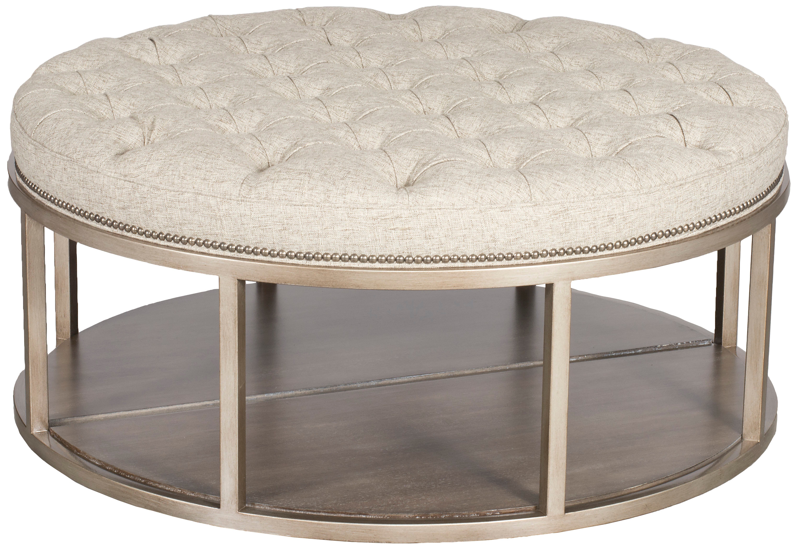 Vanguard Living Room Wayland Round Metal Ottoman W42DMKD Birmingham Wholesale Furniture